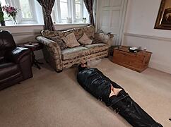 Femdom foot slave shaving