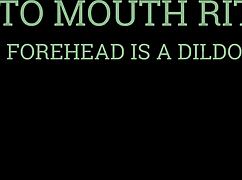 Ass to mouth ritual with slave forehead as dildo holder
