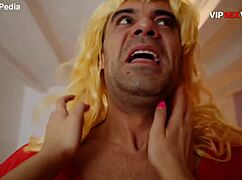 Sissy Feminization Tease She Strips Fully Naked Hes Stuck In Her Dress