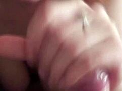 big natural tits bouncing while karla rose devours my wrapped cock pov