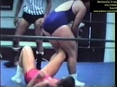 Mixed wrestling turns into hot catfight