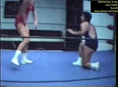 Mixed wrestling turns into hot catfight
