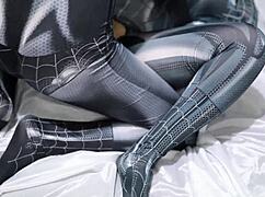 indonesian spiderman cosplay sex