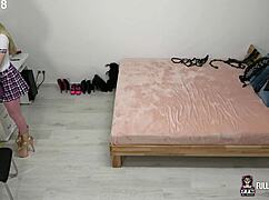 slutty student pays rent with wild threesome